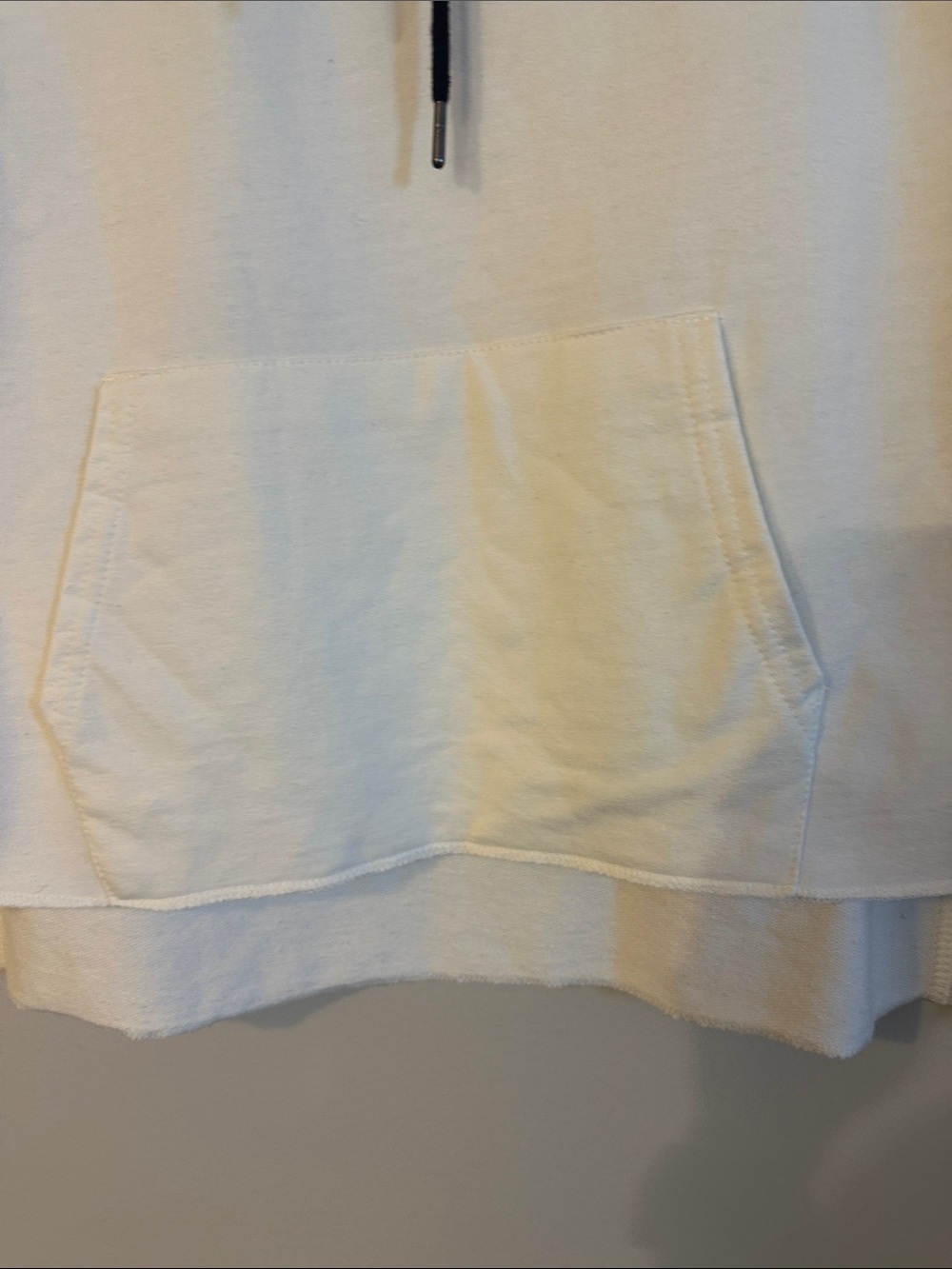 Sam Edelman Cream Hoodie with Black Drawstrings, never worn - Picture 3 of 7